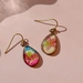 teardrop earrings - hot pink Morrocan print