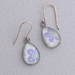 teardrop earrings - lilac floral