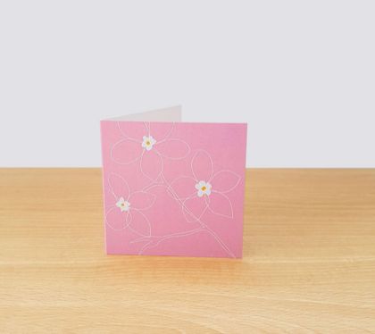 Forget-Me-Not on Pink Gift Card
