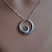 Sterling silver Wave Pendant ~koru design on sterling chain