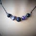 Lava bead essential oil infusion necklace with Amethyst & bali silver beads~Yoga necklace