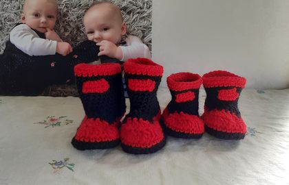 Red Band Booties/Baby shoes 