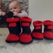 Red Band Booties/Baby shoes 