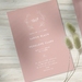 Wedding invitation - monogram rose gold - 50 printed invitations