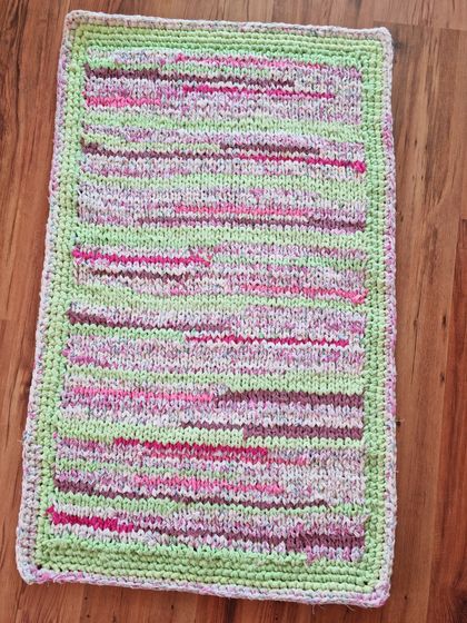 Spring - a knitted rag rug