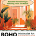 Boho Minimalist Art - Coloring Book - Beautiful Themed Images featuring faces and Nature