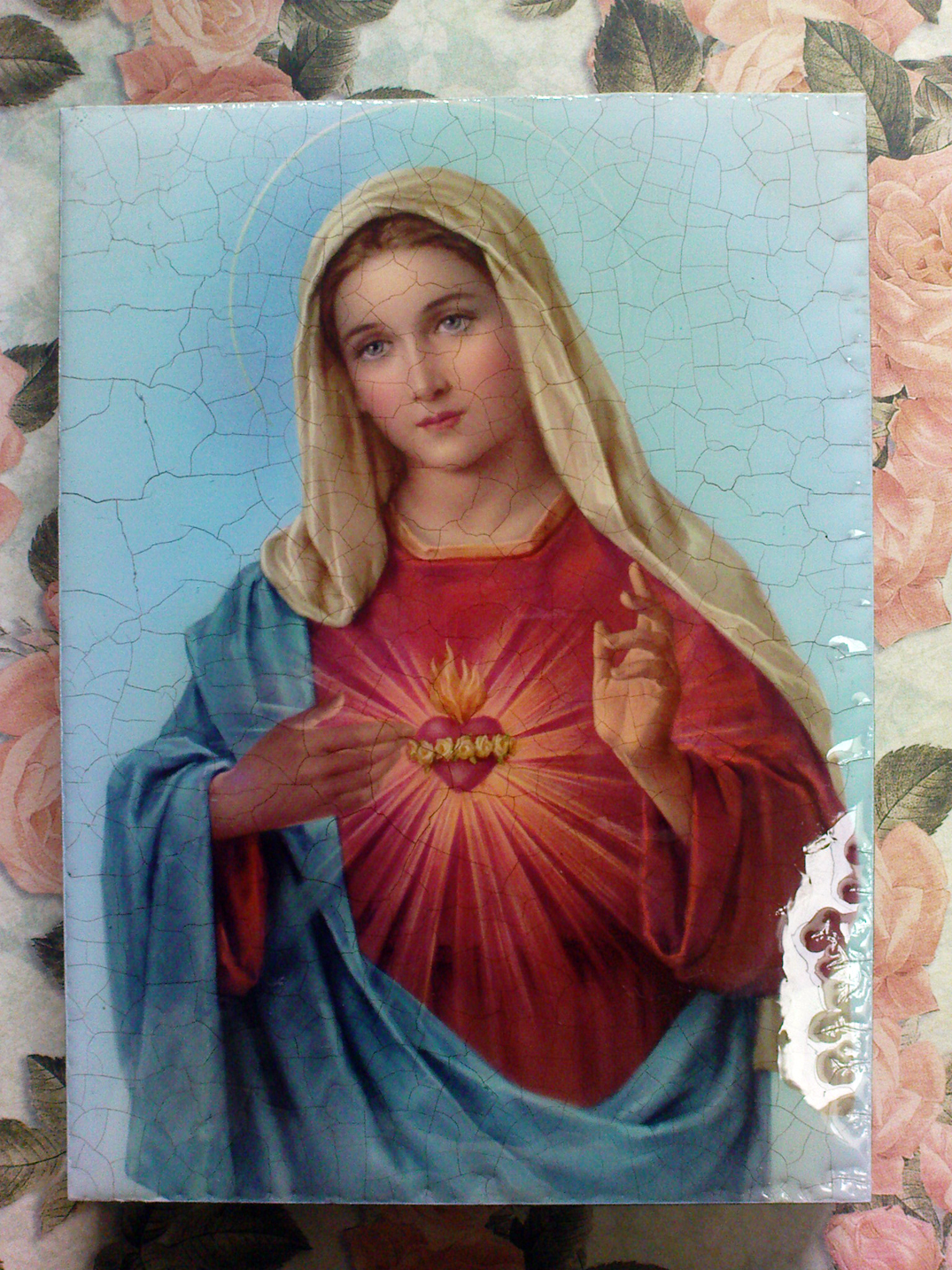 Sacred Heart of Mary Art Block Felt