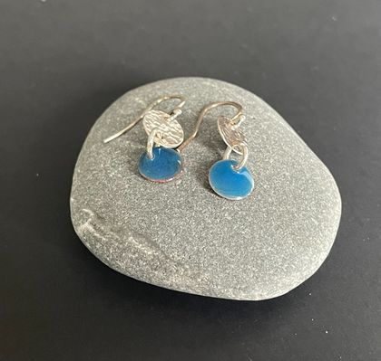 Fantail & Co Enamel & Silver Earrings - [533]