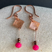 Fantail & Co Copper & Crystal Earrings - [#508]