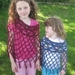 Sparkly Girl's Poncho OOAK - Wearable All Season - Soft Acrylic Yarn/Synthetic Blend - DISCOUNTED