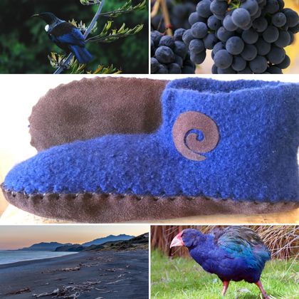 Men's size handmade felted slippers 