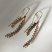 Kowhai Leaf Hook Earrings in Bronze with Brass hooks