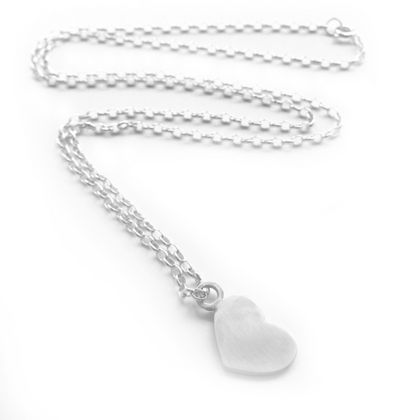 Heart Pendant Necklace Handmade in Sterling Silver