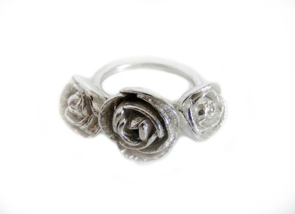 Three Roses Ring in Sterling Silver- THE ORIGINAL Since 2012