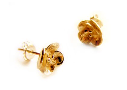 Poppy Stud Earrings Gold