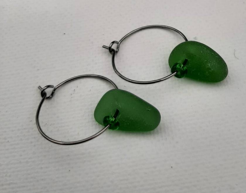 Bright on sale green earrings