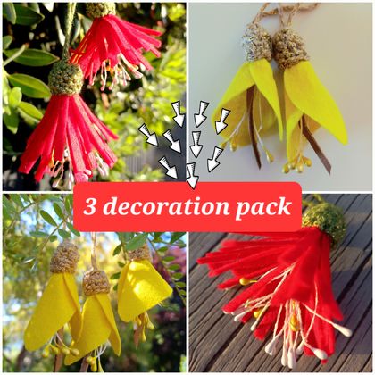 3 native flower decoration pack