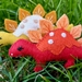 Stegosaurus pocket pal playset (felt toy)