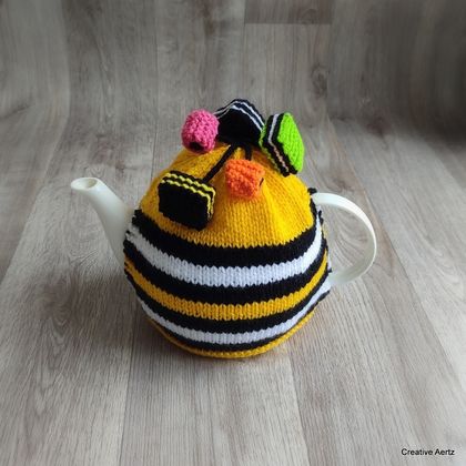 Licorice Allsorts Tea Cosy - Yellow (Medium)