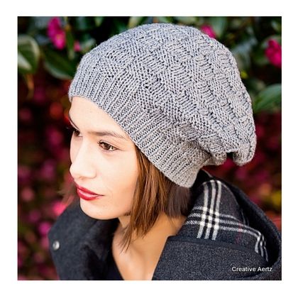 Basketweave Sloucher Hat (Made to Order in your Choice of Colour)