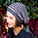 Textured Stripe Sloucher Hat (Made to Order)