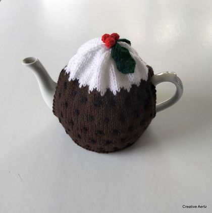 Christmas Pudding Tea Cosy - Dark Brown (Medium)