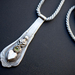 Upcycled sterling silver necklace with peridot