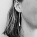 Sterling silver Kowhai Threader Earrings 