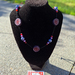 Handmade Chunky Multi-toned Felt Bead Necklace 