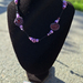 Handmade Chunky Multi-toned Felt Bead Necklace 