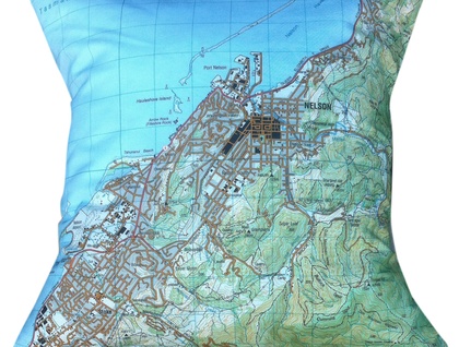 NZ Map Cushion Cover - Nelson City