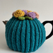 Retro Style Tea Cosy - Hand Knitted - Hand Crocheted