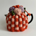 Retro Style Tea Cosy - Hand Knitted - Hand Crocheted