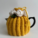 Retro Style Tea Cosy - Hand Knitted - Hand Crocheted