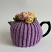 Retro Style Tea Cosy - Hand Knitted - Hand Crocheted