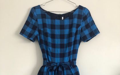 An 80s Reminder-Vintage Inspired Dress-Tartan-Hand made in New Zealand-TheFrockCloset