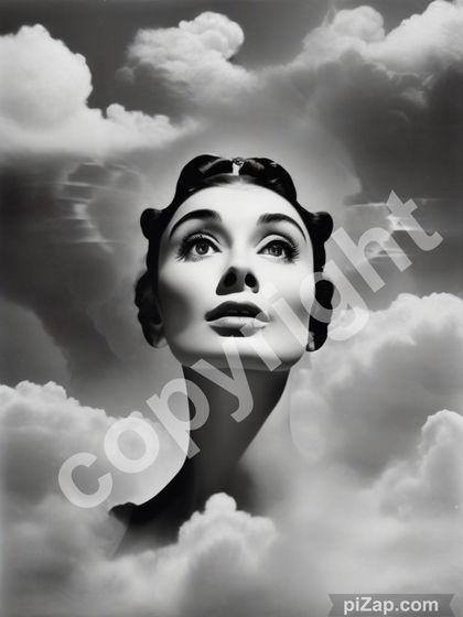 Audrey Hepburn retro fine art print A4