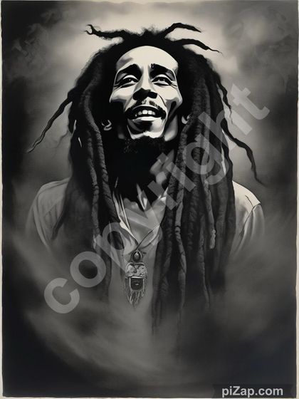 Bob Marley fine art print A4