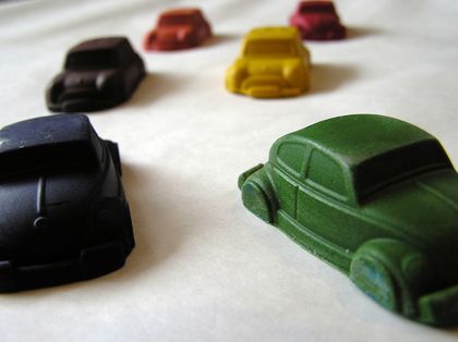 VW Beetle and Mini Crayons (6 per packet)