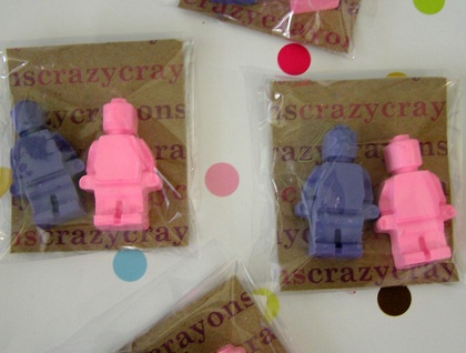 4 Party Favours - Minifigure Crayons