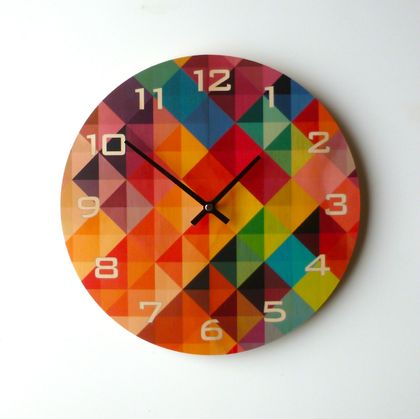 Objectify Grid2 with Numerals Wall Clock - Medium Size