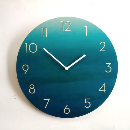 Objectify Ombre Teal Neutra Wall Clock - Medium Size