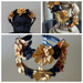 SALE - Gold/ Leather Floral Headband