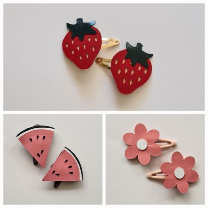 Summer Theme | Leather Hairclips