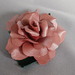 Beautiful Pink Leather Rose Brooch