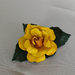 Lovely  Leather Rose Brooch