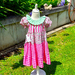 Pretty and bright peasant style four tier dress in bights pinks and soft greens. Size/Age 2. (Also available on order in Size/Age 4, 6 & 8}