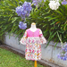 Very sweet cotton floral dress with gathered ¾ sleeve. Size/Age 4