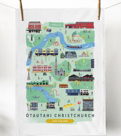 Ōtautahi Christchurch Tea Towel