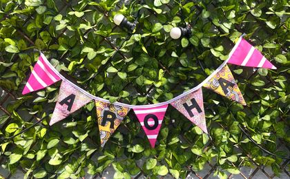 Bunting - Aroha - pink, yellow and floral